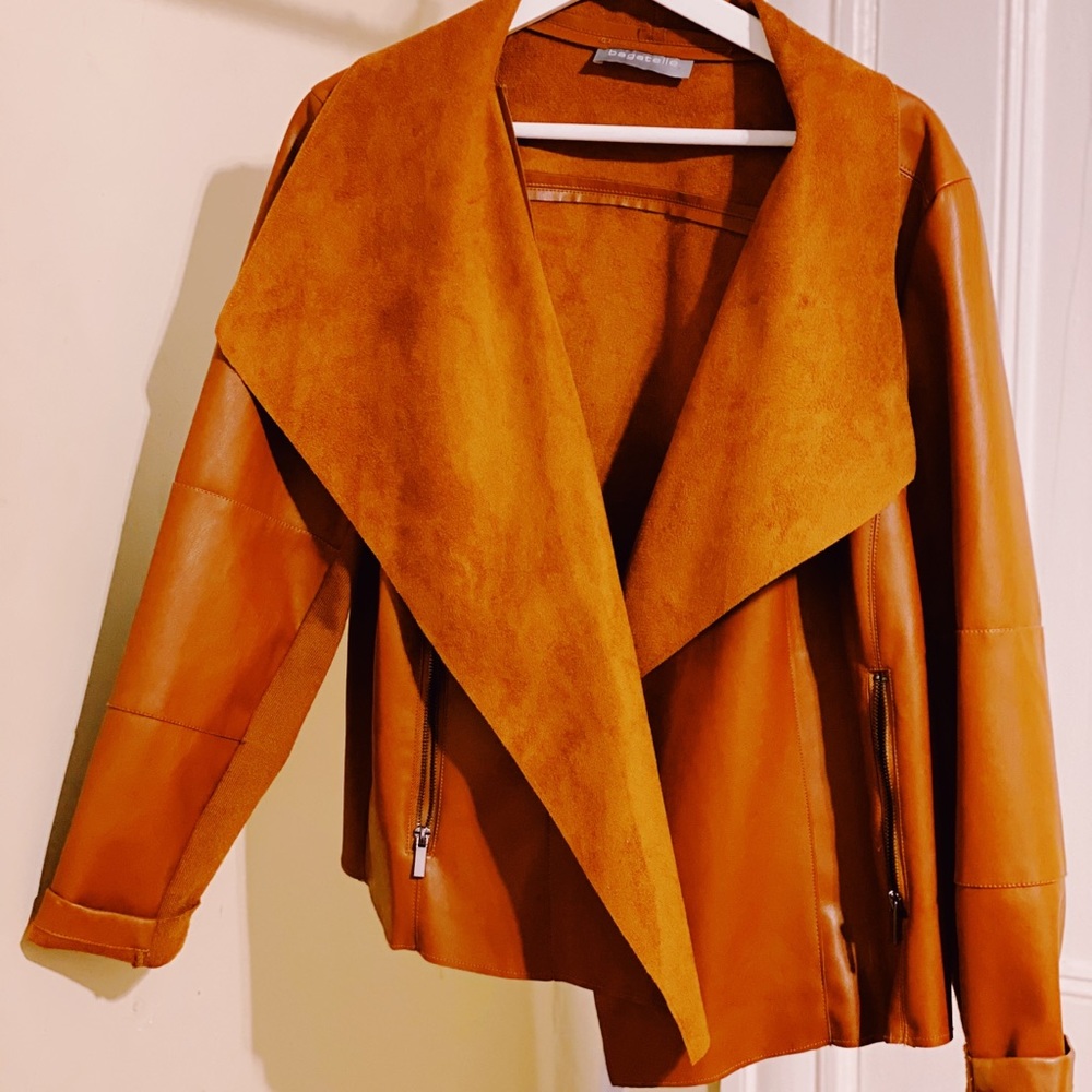 Brown leather jacket